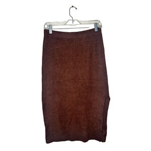 Elegant Brown Knit Skirt